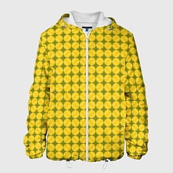 Куртка с капюшоном мужская Теннисные Мячи, цвет: 3D-белый