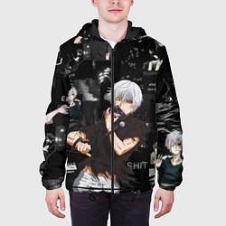 Куртка с капюшоном мужская Грустный Канеки Токийский Гуль Tokyo Ghoul, цвет: 3D-черный — фото 2