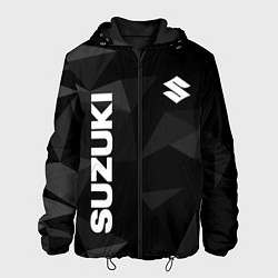 Куртка с капюшоном мужская Сузуки, Suzuki Геометрия, цвет: 3D-черный
