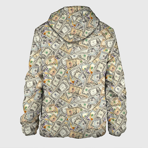 Мужская куртка Доллары 1, 2, 10, 100 банкноты / 3D-Черный – фото 2
