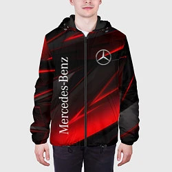 Куртка с капюшоном мужская Mercedes-Benz Геометрия, цвет: 3D-черный — фото 2