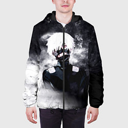 Куртка с капюшоном мужская Токийский Гуль в Дыму Tokyo Ghoul Smoke, цвет: 3D-черный — фото 2