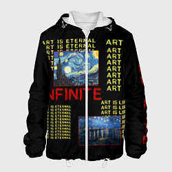 Куртка с капюшоном мужская Ван Гог Infinite, цвет: 3D-белый