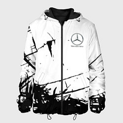Куртка с капюшоном мужская Mercedes текстура, цвет: 3D-черный