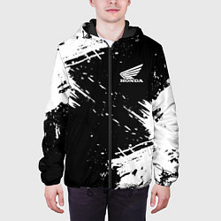 Куртка с капюшоном мужская Honda Брызги Красок, цвет: 3D-черный — фото 2