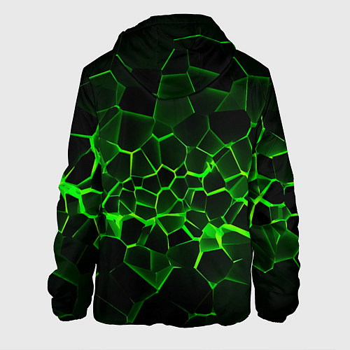 Мужская куртка Skoda: Неоновые трещины / 3D-Черный – фото 2