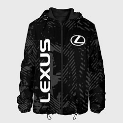 Куртка с капюшоном мужская Lexus, Лексус черно серый, цвет: 3D-черный