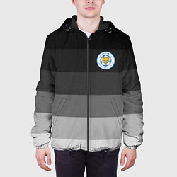 Куртка с капюшоном мужская Лестер, Leicester City, цвет: 3D-черный — фото 2