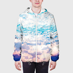 Куртка с капюшоном мужская Небо-арт, цвет: 3D-белый — фото 2