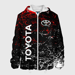Куртка с капюшоном мужская Toyota брызги, цвет: 3D-белый