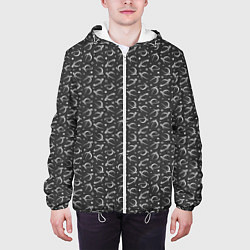 Куртка с капюшоном мужская Space Planet Pattern, цвет: 3D-белый — фото 2