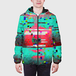 Куртка с капюшоном мужская Fashion glitch 2088, цвет: 3D-черный — фото 2