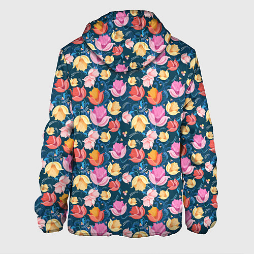 Мужская куртка Поле цветов / 3D-Черный – фото 2