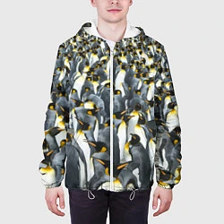 Куртка с капюшоном мужская Пингвины Penguins, цвет: 3D-белый — фото 2