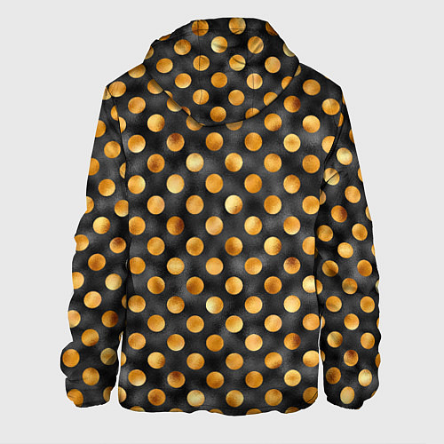 Мужская куртка Золотой горошек на черном фоне / 3D-Черный – фото 2
