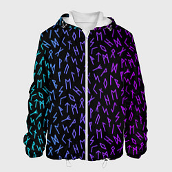 Мужская куртка Рунический алфавит Neon pattern