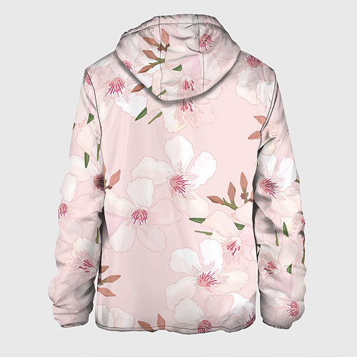 Мужская куртка Розовые цветы весны / 3D-Черный – фото 2
