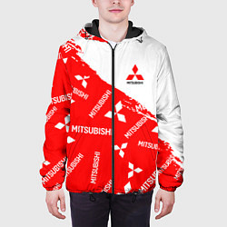 Куртка с капюшоном мужская Mitsubishi Паттерн, цвет: 3D-черный — фото 2
