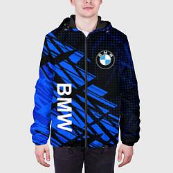 Куртка с капюшоном мужская BMW SPORT STYLE БМВ, цвет: 3D-черный — фото 2