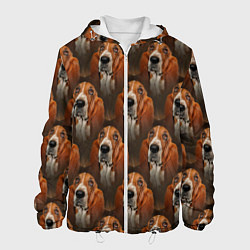 Куртка с капюшоном мужская Dog patternt, цвет: 3D-белый