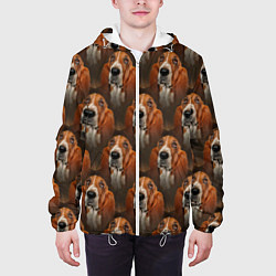 Куртка с капюшоном мужская Dog patternt, цвет: 3D-белый — фото 2