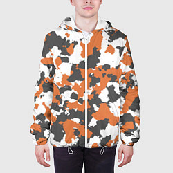 Куртка с капюшоном мужская Orange Camo, цвет: 3D-белый — фото 2