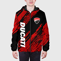 Куртка с капюшоном мужская DUCATI MOTO SPORT, цвет: 3D-черный — фото 2
