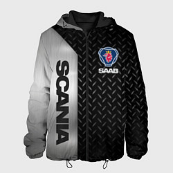 Куртка с капюшоном мужская SCANIA SAAB СТАЛЬ, цвет: 3D-черный