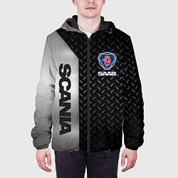 Куртка с капюшоном мужская SCANIA SAAB СТАЛЬ, цвет: 3D-черный — фото 2