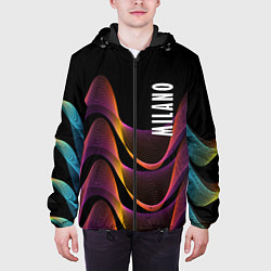 Куртка с капюшоном мужская Fashion pattern Neon Milano, цвет: 3D-черный — фото 2