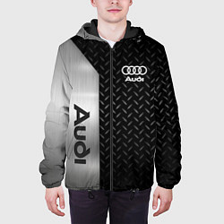 Куртка с капюшоном мужская AUDI АУДИ МЕТАЛ, цвет: 3D-черный — фото 2