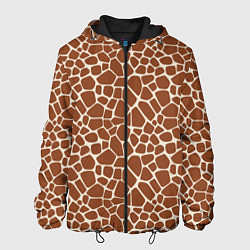 Куртка с капюшоном мужская Шкура Жирафа - Giraffe, цвет: 3D-черный