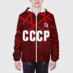 Куртка с капюшоном мужская СССР КРАСНЫЕ ЛИНИИ, цвет: 3D-белый — фото 2