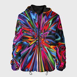 Куртка с капюшоном мужская Color pattern Impressionism, цвет: 3D-черный