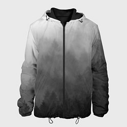 Куртка с капюшоном мужская Темный лес - туман, цвет: 3D-черный