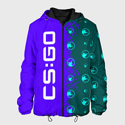 Куртка с капюшоном мужская КСГО Краски, цвет: 3D-черный