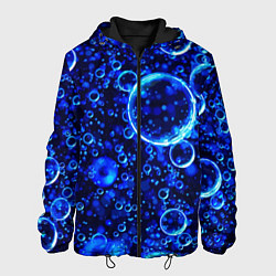 Куртка с капюшоном мужская Пузыри воздуха в воде Pattern, цвет: 3D-черный