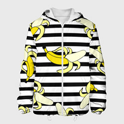 Куртка с капюшоном мужская Banana pattern Summer, цвет: 3D-белый