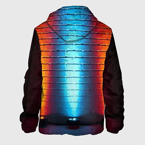 Мужская куртка Кирпичная стена Неон / 3D-Черный – фото 2