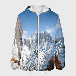 Куртка с капюшоном мужская Minecraft Mountains Video game, цвет: 3D-белый