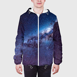 Куртка с капюшоном мужская Космос просто космос!, цвет: 3D-белый — фото 2