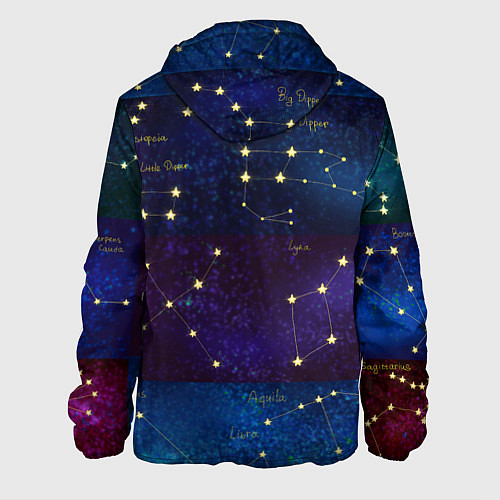 Мужская куртка Самые известные созвездия Северного полушария лето / 3D-Черный – фото 2