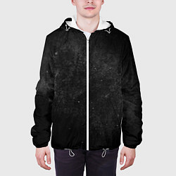 Куртка с капюшоном мужская Черный космос black space, цвет: 3D-белый — фото 2