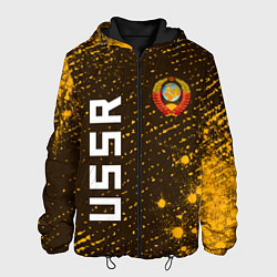 Куртка с капюшоном мужская USSR - ГЕРБ - Арт, цвет: 3D-черный