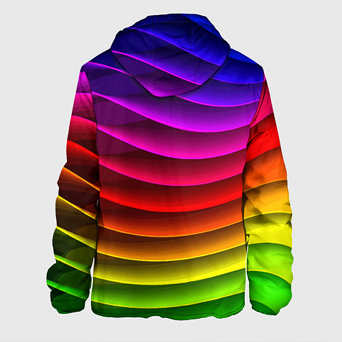 Мужская куртка Color line neon pattern Abstraction Summer 2023 / 3D-Черный – фото 2