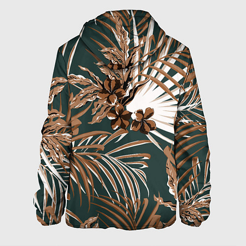 Мужская куртка Цветы Приглушённые Тропики / 3D-Черный – фото 2