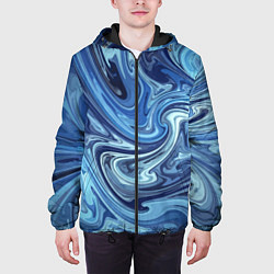 Куртка с капюшоном мужская Абстрактный авангардный паттерн Abstract avant-gar, цвет: 3D-черный — фото 2