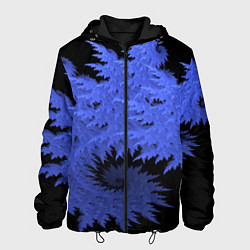 Куртка с капюшоном мужская Абстрактный морозный узор Abstract frost pattern, цвет: 3D-черный