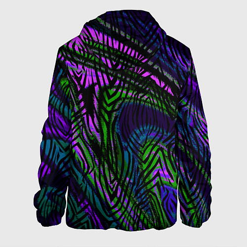 Мужская куртка Абстрактный современный тигровый узор / 3D-Черный – фото 2