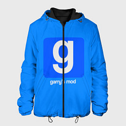 Куртка с капюшоном мужская Garrys Mod логотип, цвет: 3D-черный